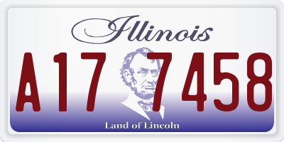 IL license plate A177458