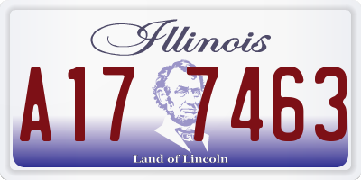IL license plate A177463