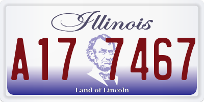IL license plate A177467