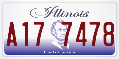 IL license plate A177478