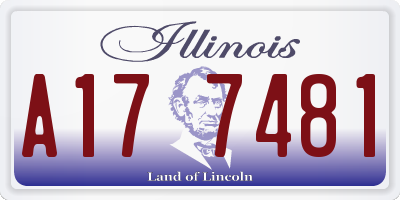 IL license plate A177481