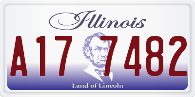 IL license plate A177482