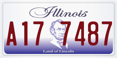 IL license plate A177487
