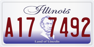 IL license plate A177492