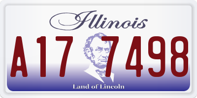 IL license plate A177498
