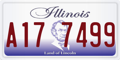 IL license plate A177499
