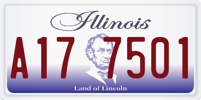 IL license plate A177501