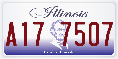 IL license plate A177507