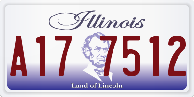 IL license plate A177512