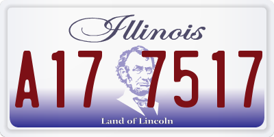 IL license plate A177517
