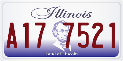 IL license plate A177521