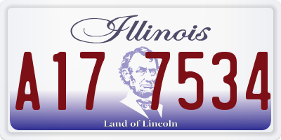 IL license plate A177534
