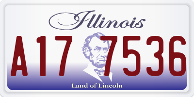 IL license plate A177536