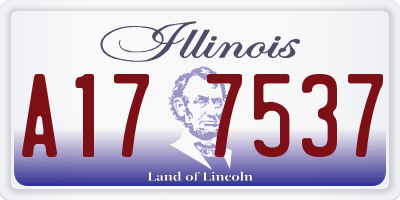 IL license plate A177537