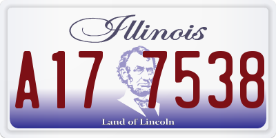 IL license plate A177538