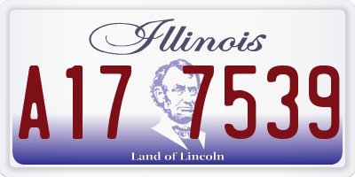 IL license plate A177539
