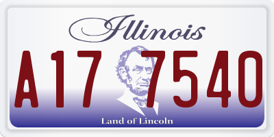 IL license plate A177540