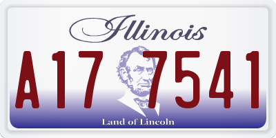 IL license plate A177541