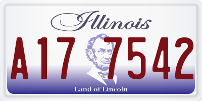 IL license plate A177542