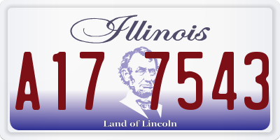 IL license plate A177543
