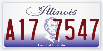 IL license plate A177547