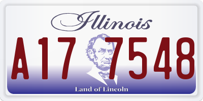 IL license plate A177548