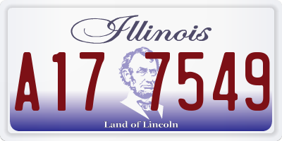 IL license plate A177549