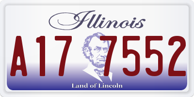 IL license plate A177552