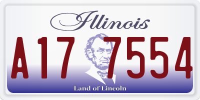 IL license plate A177554
