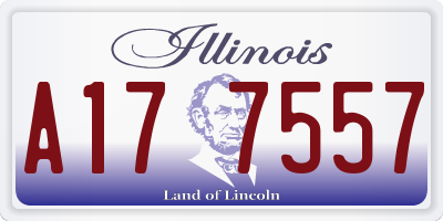IL license plate A177557