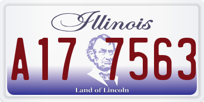 IL license plate A177563