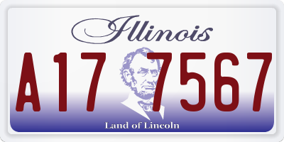 IL license plate A177567