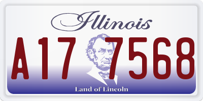 IL license plate A177568