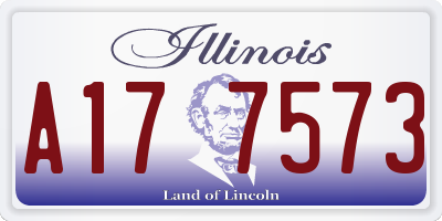 IL license plate A177573