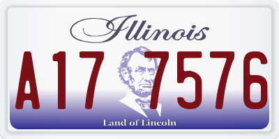 IL license plate A177576