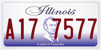 IL license plate A177577