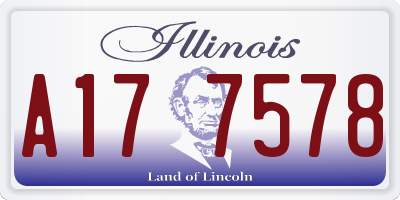 IL license plate A177578