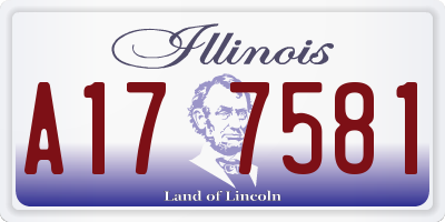 IL license plate A177581