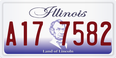 IL license plate A177582