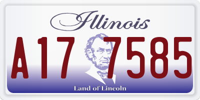 IL license plate A177585
