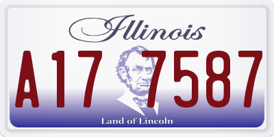 IL license plate A177587
