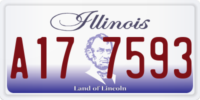 IL license plate A177593