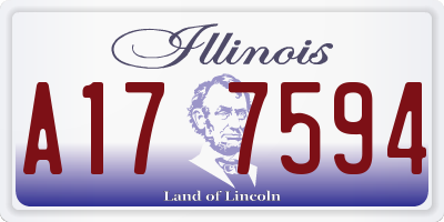 IL license plate A177594