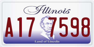 IL license plate A177598