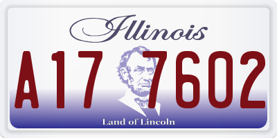 IL license plate A177602
