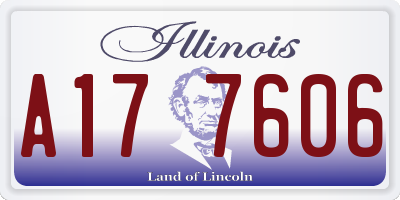 IL license plate A177606