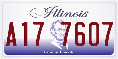 IL license plate A177607