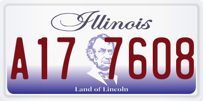 IL license plate A177608