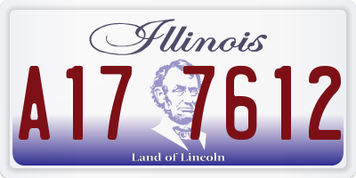 IL license plate A177612