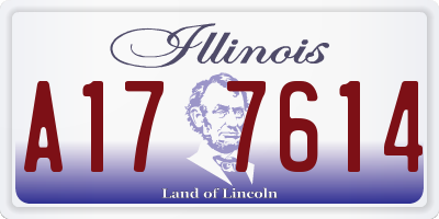 IL license plate A177614